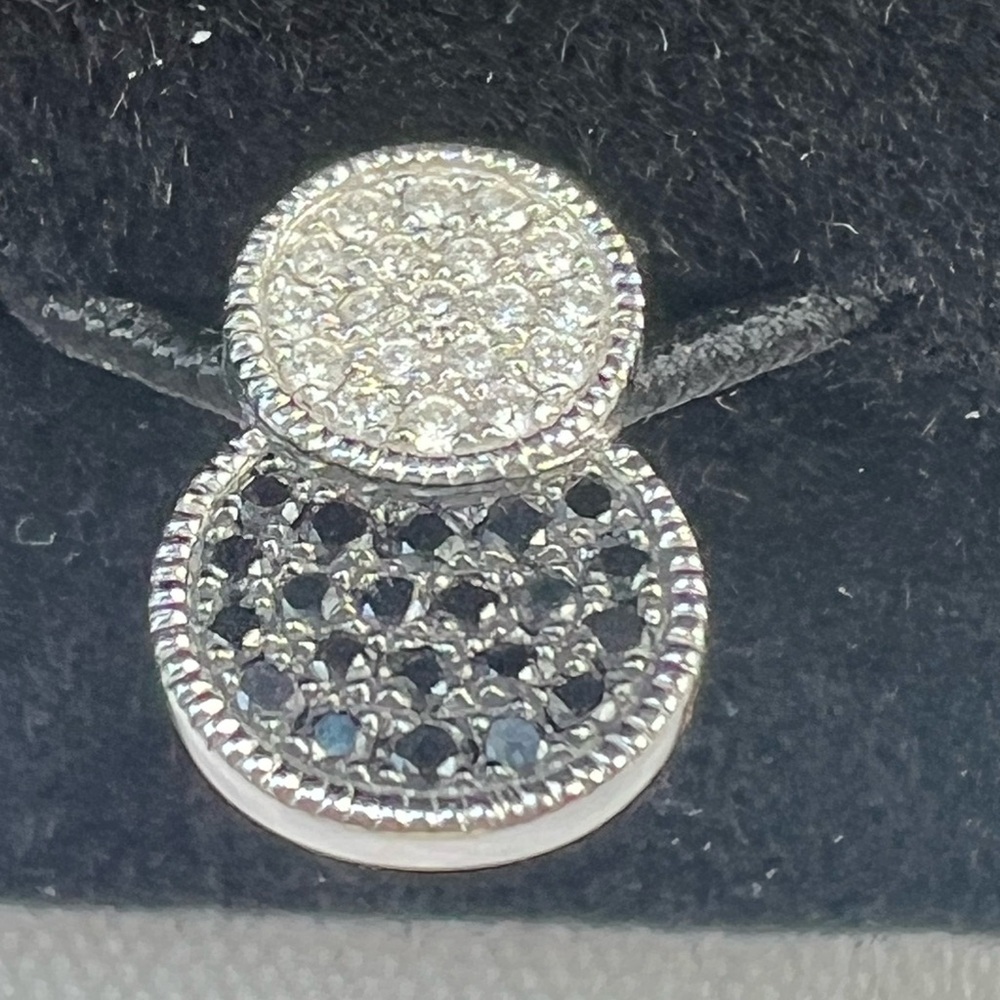 Dana Rebecca Designs Lauren Joy Silver and Black stud Earrings